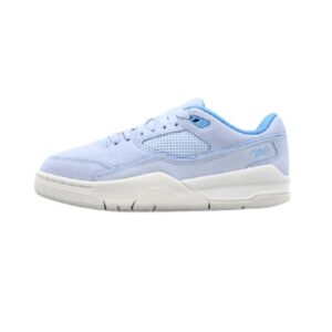 Jordan Flight Court Femme – Bleu Clair & Blanc – Sneakers Authentiques
